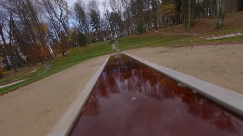 FPV Flight Over Castle Garden (4K) – Nov 2023 Smilkov, Czech republic Stock Footage 311640175
