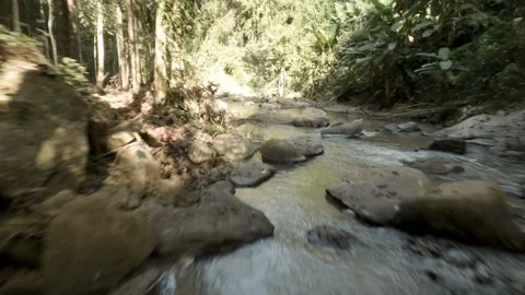FPV Flight Through Jungle and Waterfalls  Tat Mok Stock Footage 332794471