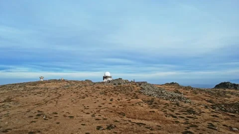 Fpv Flight Through Strategic Mountain Top Fascilities Reveal Large City Sofia Stock-Footage 300475361
