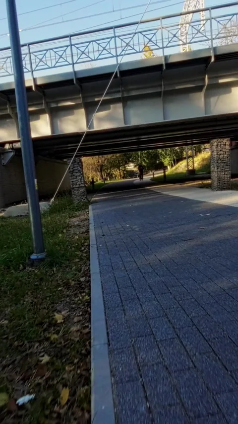 FPV flight under a bridge Stock Footage 289039838