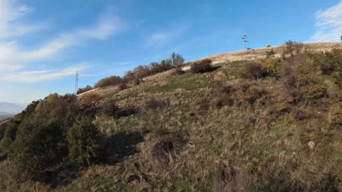 FPV Freestyle Drone Over Vitacevo, Kavadarci with Sunlit Landscape Video stock 327626530