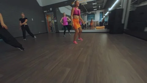 FPV group training shooting, zumba Stock Footage 337736044