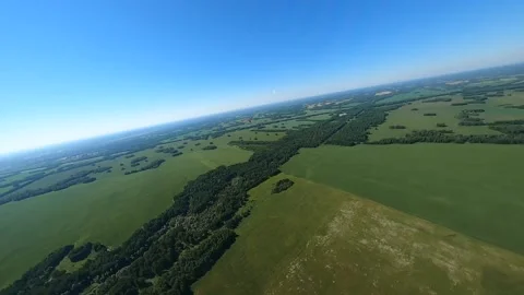 FPV paragliding sky flight summer clear weather 2,7k 4 Vídeo Stock 165851702