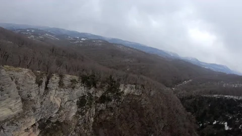 Fpv quadcopter flight in the mountains Stock Footage 170755216