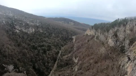 Fpv quadcopter flight in the mountains Stock Footage 170755261