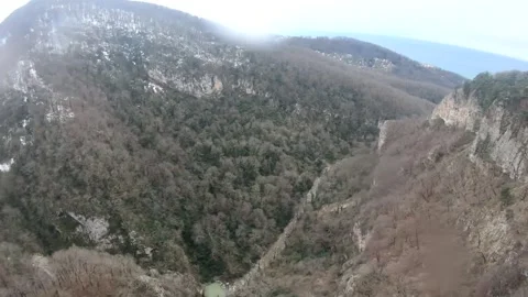 Fpv quadcopter flight in the mountains Stock Footage 170755585