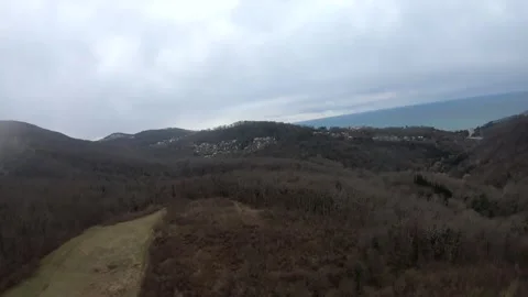 Fpv quadcopter flight in the mountains Stock Footage 170755987