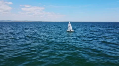 FPV Quick Orbit Lonely Sailor Contestant Race Close Proximity Flight Stock Footage 289577460