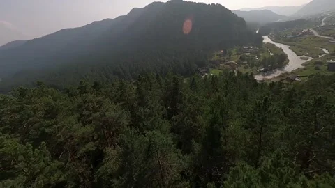 FPV rock Altay summer forest flight Vídeo Stock 165608780