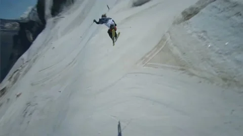 FPV SKI BIG AIR Stock Footage 145145028