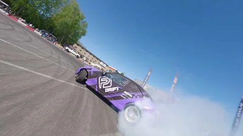 FPV Solo Drift Run Starting With Aerial Tree Drop and Dynamic Shots Stock Footage 328473637