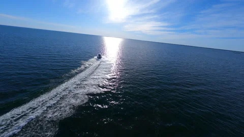 FPV Speed Boat Prores-5 Stock Footage 204901032