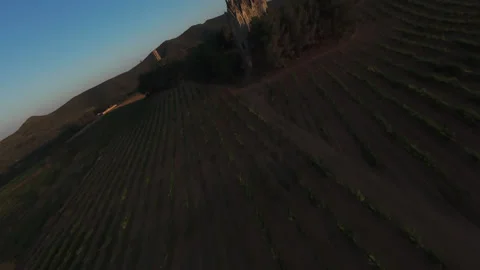 FPV video over the Mare de Deu de Montserrat Temple in Montferi, Catalonia, Video stock 289244262