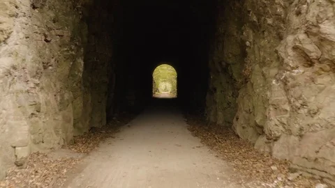 FPV walking through a tunnel 스톡 동영상 111645143