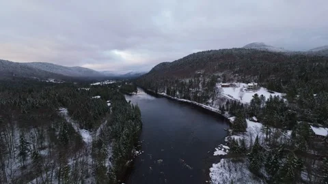 Fpv winter flight along icy road Stock Footage 321179119