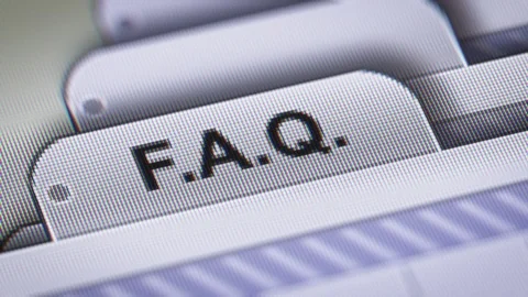 "F.A.Q." on The File. Video stock 73470737