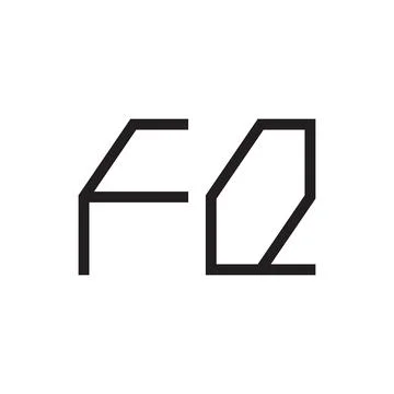 Fq initial letter vector logo icon Stock Illustration