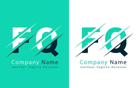 FQ Letter Logo Vector Design Template Elements Illustrazione stock
