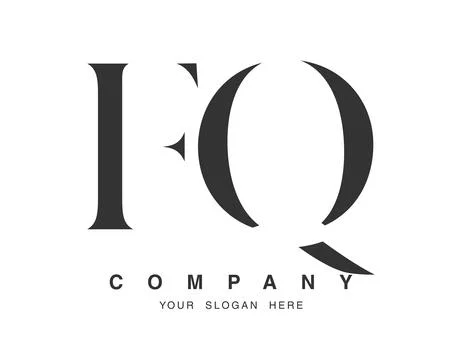 FQ logo design. Initial letter f and q serif font style. Creative classic c.. Stock Illustration