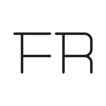 Fr initial letter vector logo icon Stock Illustration