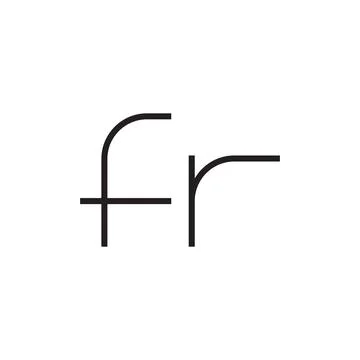 Fr initial letter vector logo icon Ilustração Stock