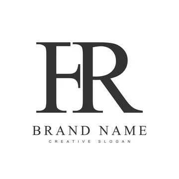 FR trendy logotype template. Initial letter f and r classic font style. Cre.. Stock Illustration
