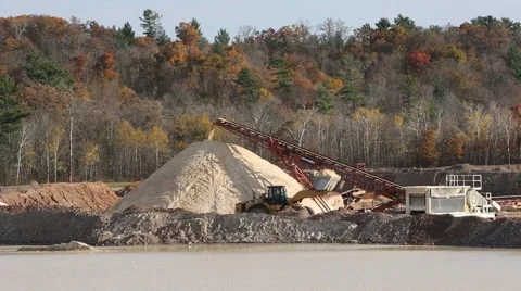 FRAC SAND MINE Stock Footage 42772913