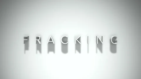 Fracking 3D title animation with shadows on a white background Video stock 296517491