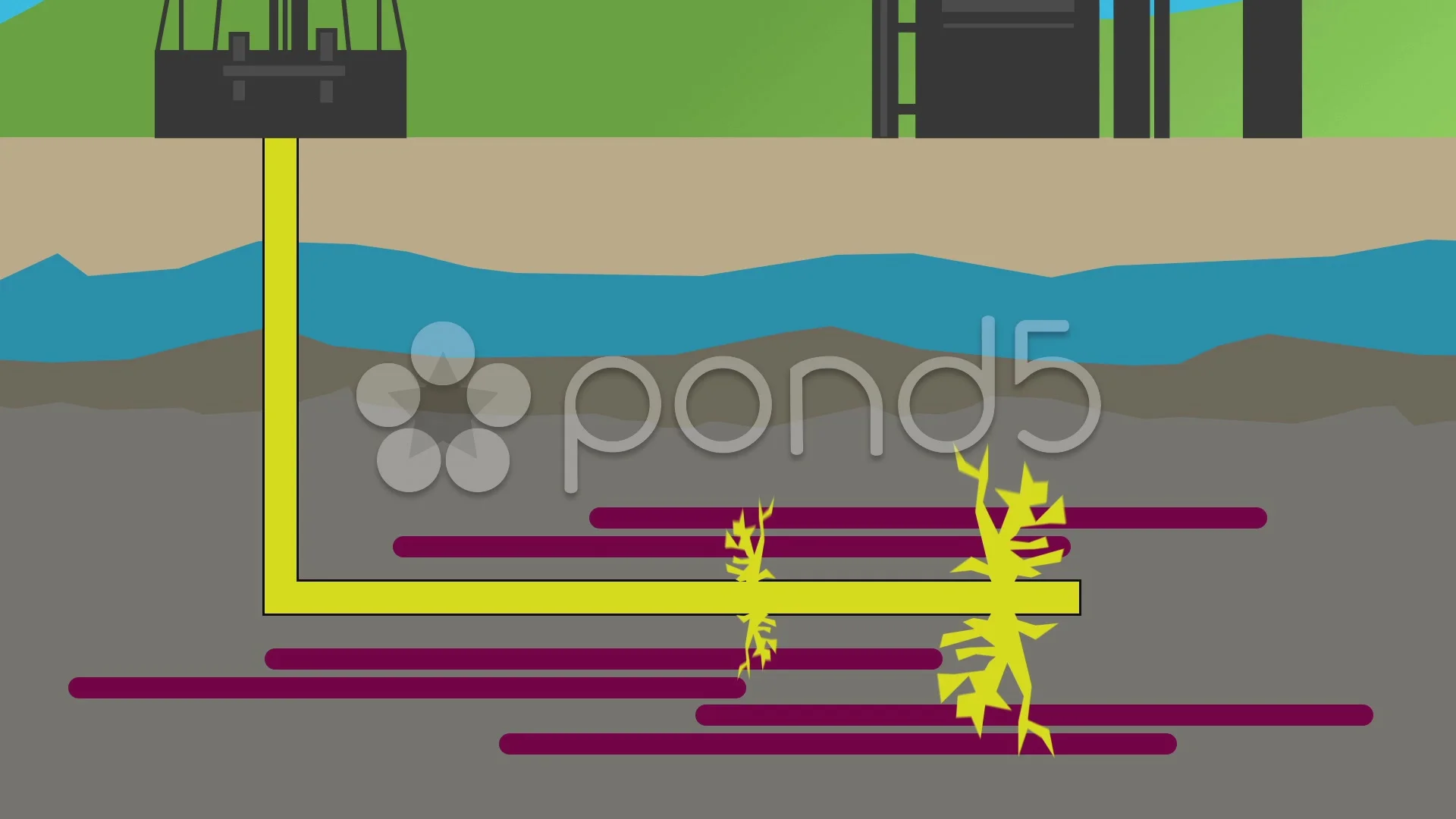 Fracking Educational Animation | Stock Video | Pond5