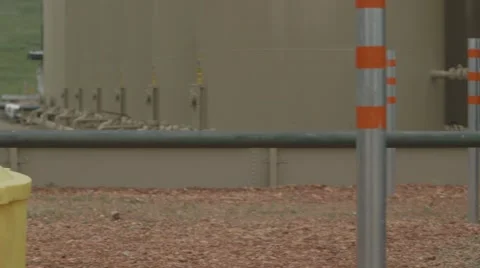 Fracking fluid pumped into truck Stock Footage 47487253