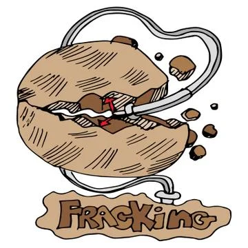 Fracking for fuel Illustrazione stock