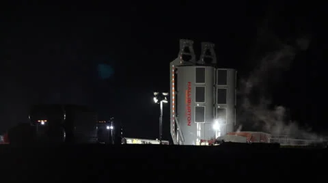 Fracking Site Stock Footage 24653325