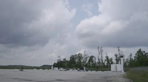 Fracking Site Wide Shot Stock-Footage 51023454
