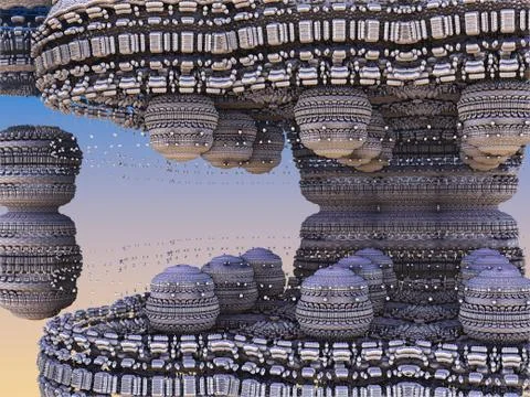 Fractal 3D background, abstract 3D illustration, element for design Stock Illustration