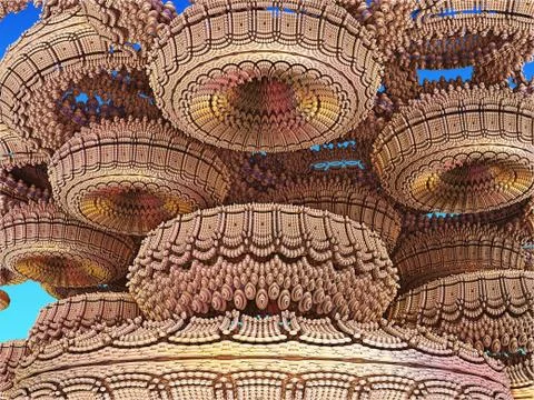 Fractal 3D background, abstract 3D illustration, element for design イラスト素材