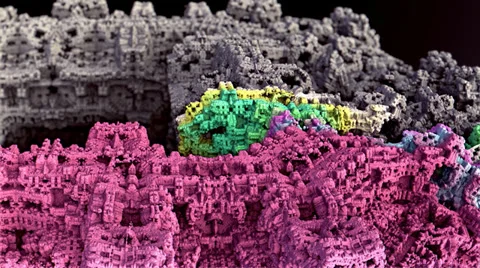 Fractal 3D Construction - Background (HD) Stock Footage 37707192