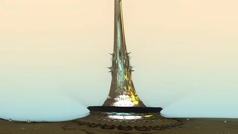 Fractal 3D fantastic tower Stock Footage