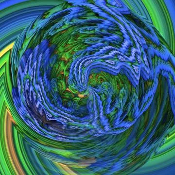 Fractal 3d flames Stock Illustration