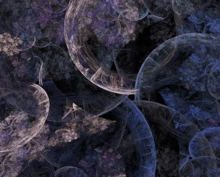 Fractal 3d spheres Stock Illustration