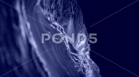 Fractal abstract background 3d shapes with depth of field. Stock Illustration