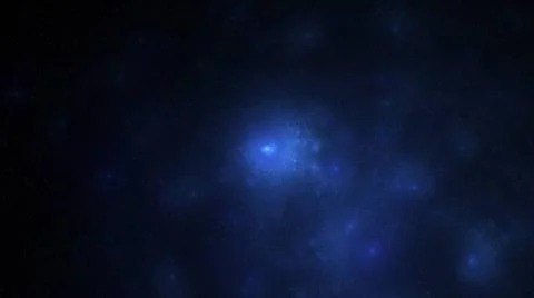 Fractal abstract background, falling stars or snowflakes on blue space Fra... Foto stock