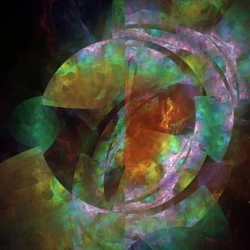 Fractal abstract background square image Stock Illustration