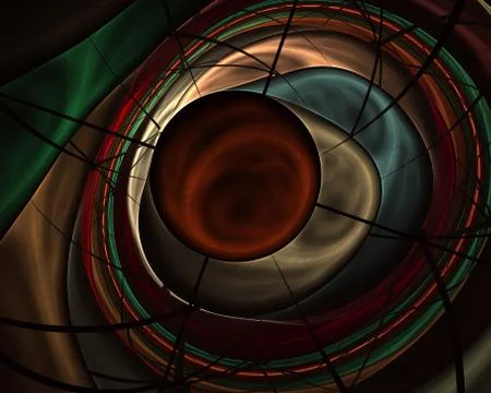 Fractal abstract bubbles Illustrazione stock