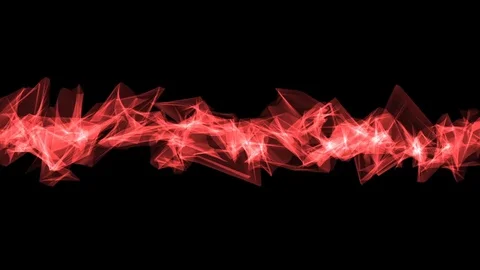 Fractal abstraction. red broken ribbon Stock Footage 82404690