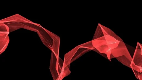 Fractal abstraction. red broken ribbon Stock-Footage 82404910