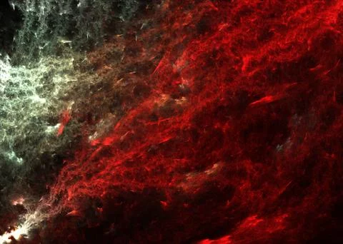 Fractal Alien Moss Branches Background  - Fractal Art Stock Illustration