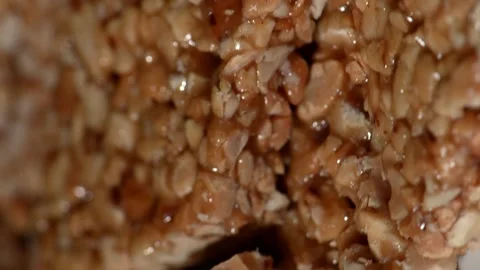 Fractal Amber - Gozinaki Deconstructed. Algorithmic Unfolding of Honey  Walnut Stock Footage 326181777