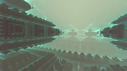 Fractal Architect Supercomputer | High-Res Detailed Digital Network Animation Stock Footage 309532893