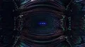 Fractal art 3D animation rising through tunnel with blue light like space jet HD Footage