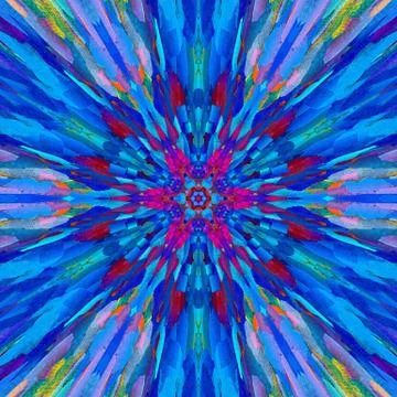 Fractal background. Abstract design pattern. Multicolored mixed painting art. Illustrazione stock